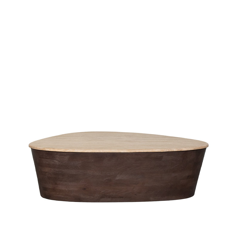 Label51 - Table basse Ravi - Travertin - 110 x 80 x 32 cm