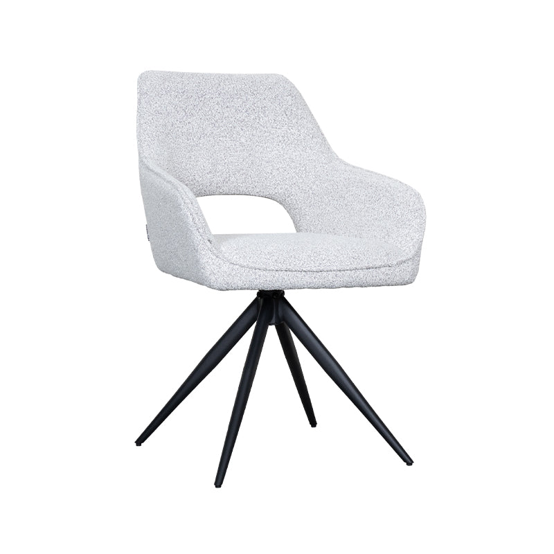 Label51 - Eetkamerstoel Finley - Bouclé - Champagne - 60 x 59 x 85 cm