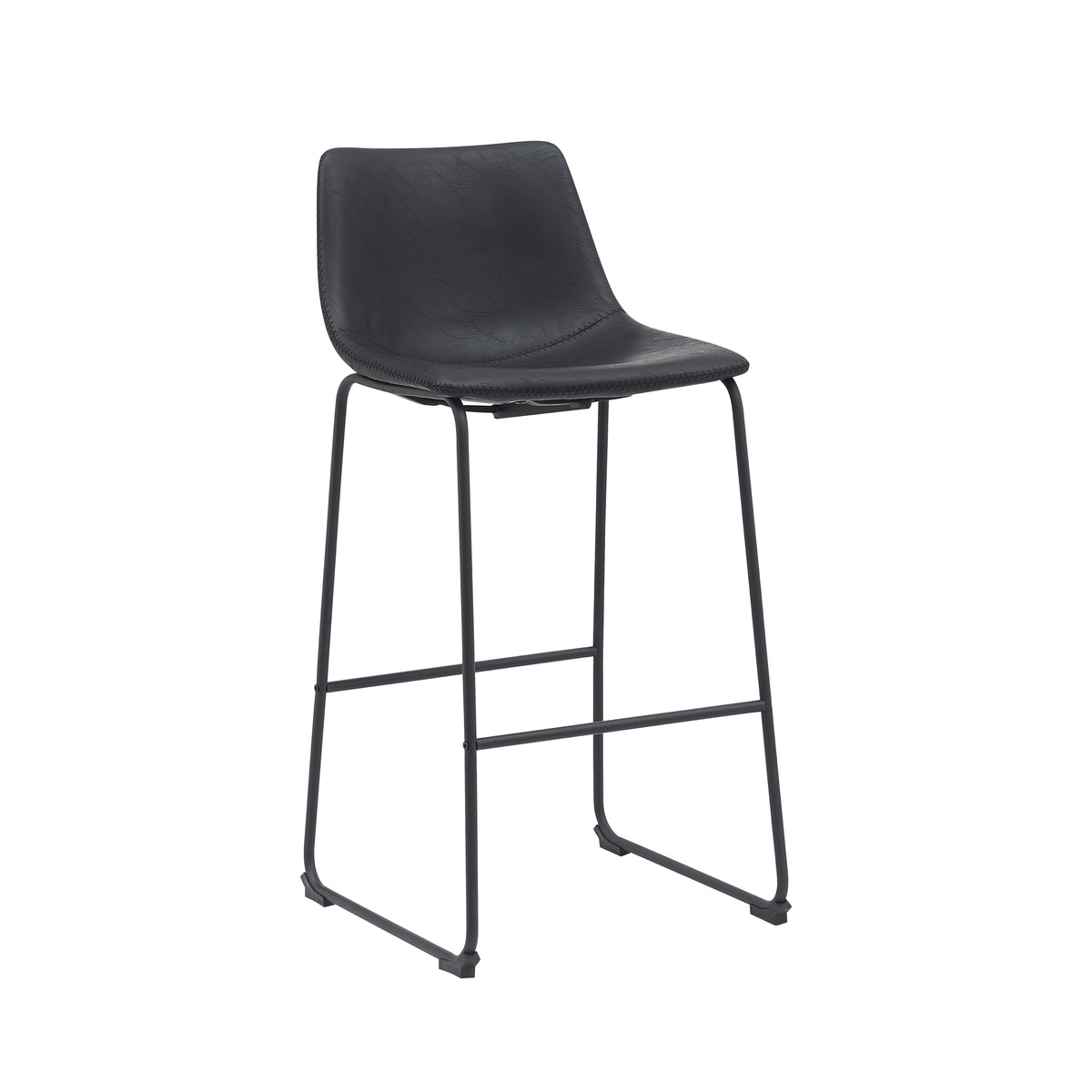 Label51 - Barkruk Risto - Kunstleder - Zwart - 47 x 56 x 102 cm
