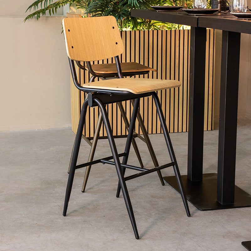Label51 - Tabouret de bar Solid - Bois - Naturel - 49 x 58 x 109 cm