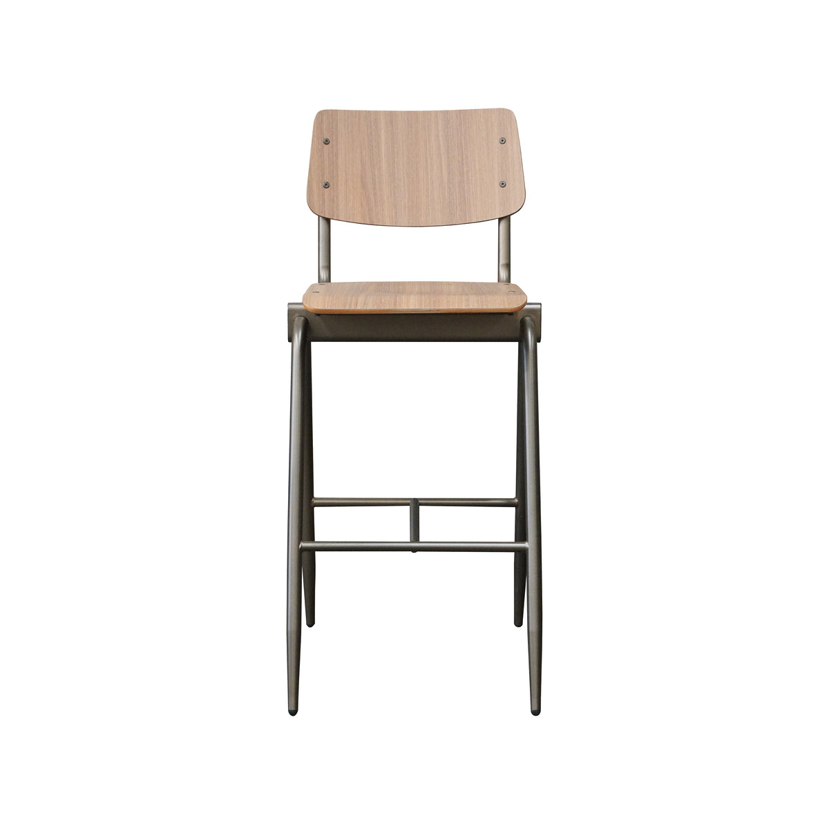 Label51 - Barkruk Solid - Hout - Walnoot - 49 x 58 x 109 cm