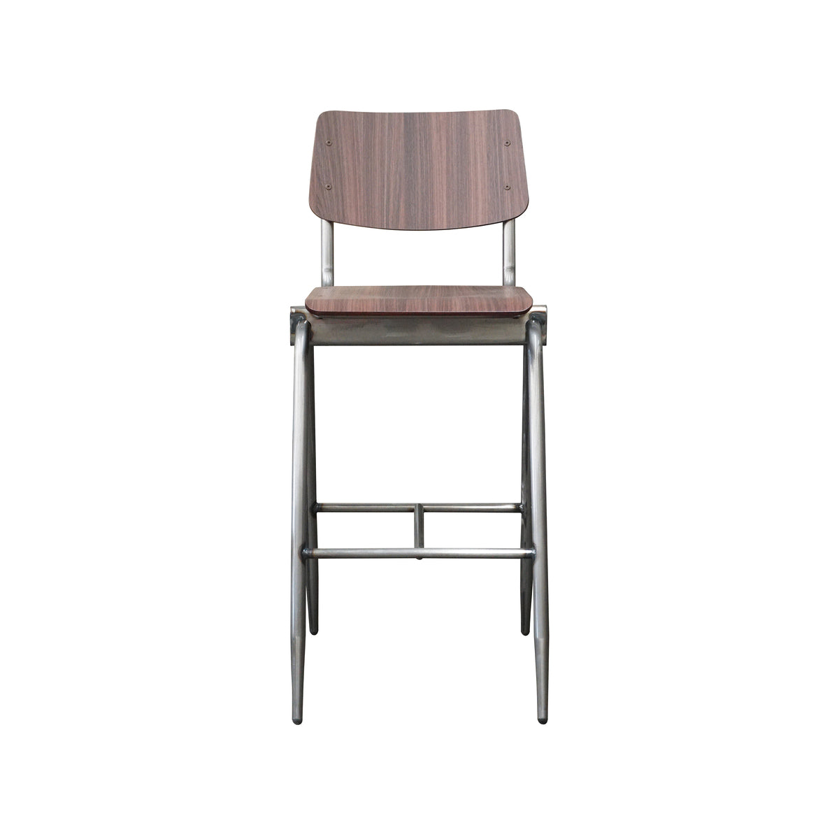Label51 - Tabouret de bar Solid - Bois - Marron foncé - 49 x 58 x 109 cm