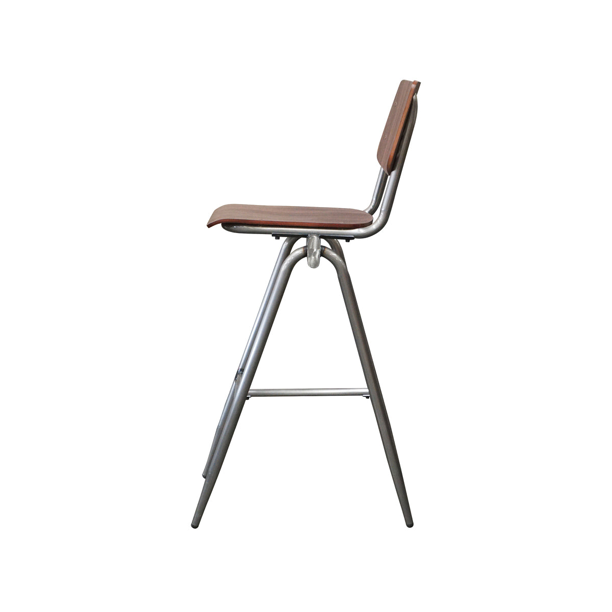 Label51 - Tabouret de bar Solid - Bois - Marron foncé - 49 x 58 x 109 cm