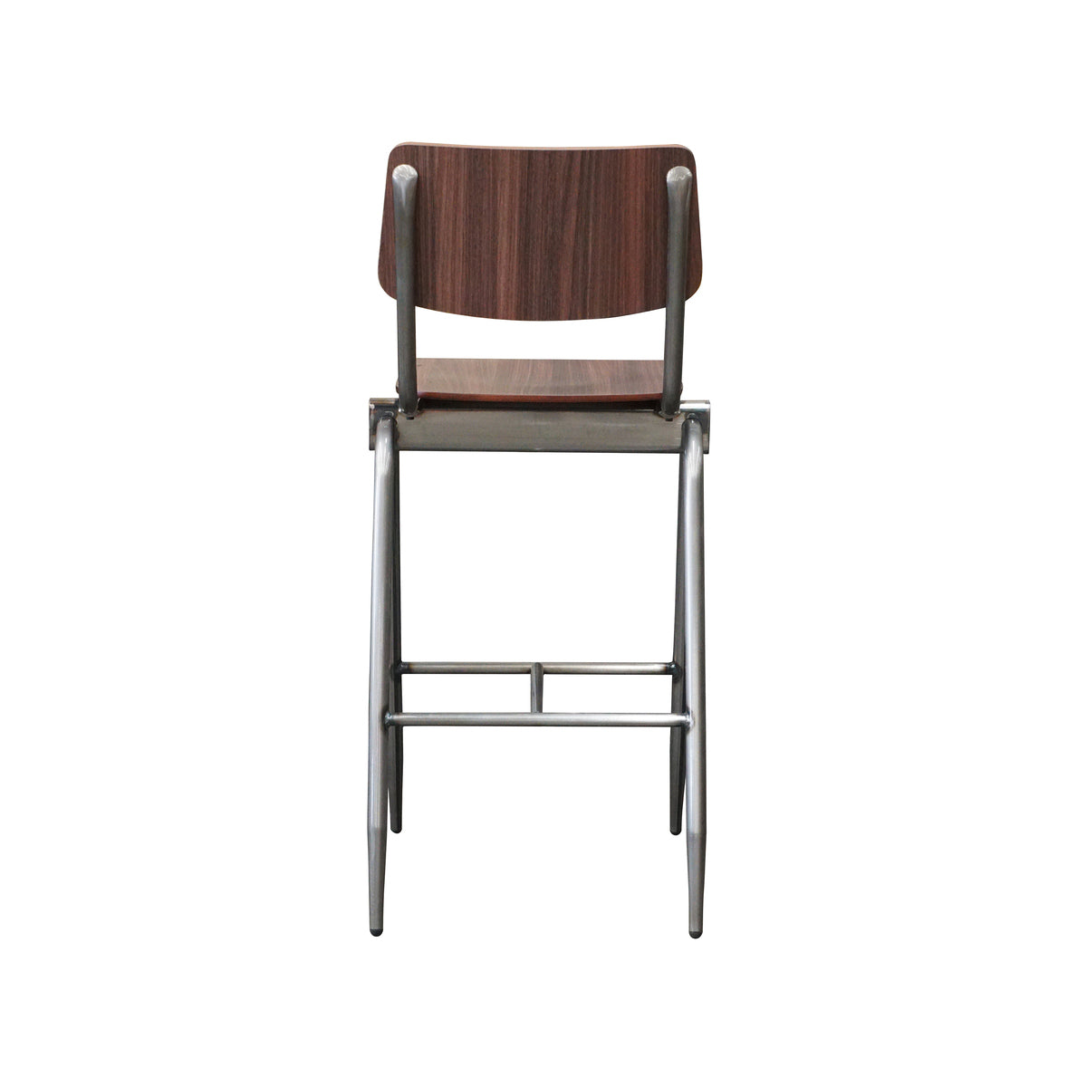 Label51 - Tabouret de bar Solid - Bois - Marron foncé - 49 x 58 x 109 cm