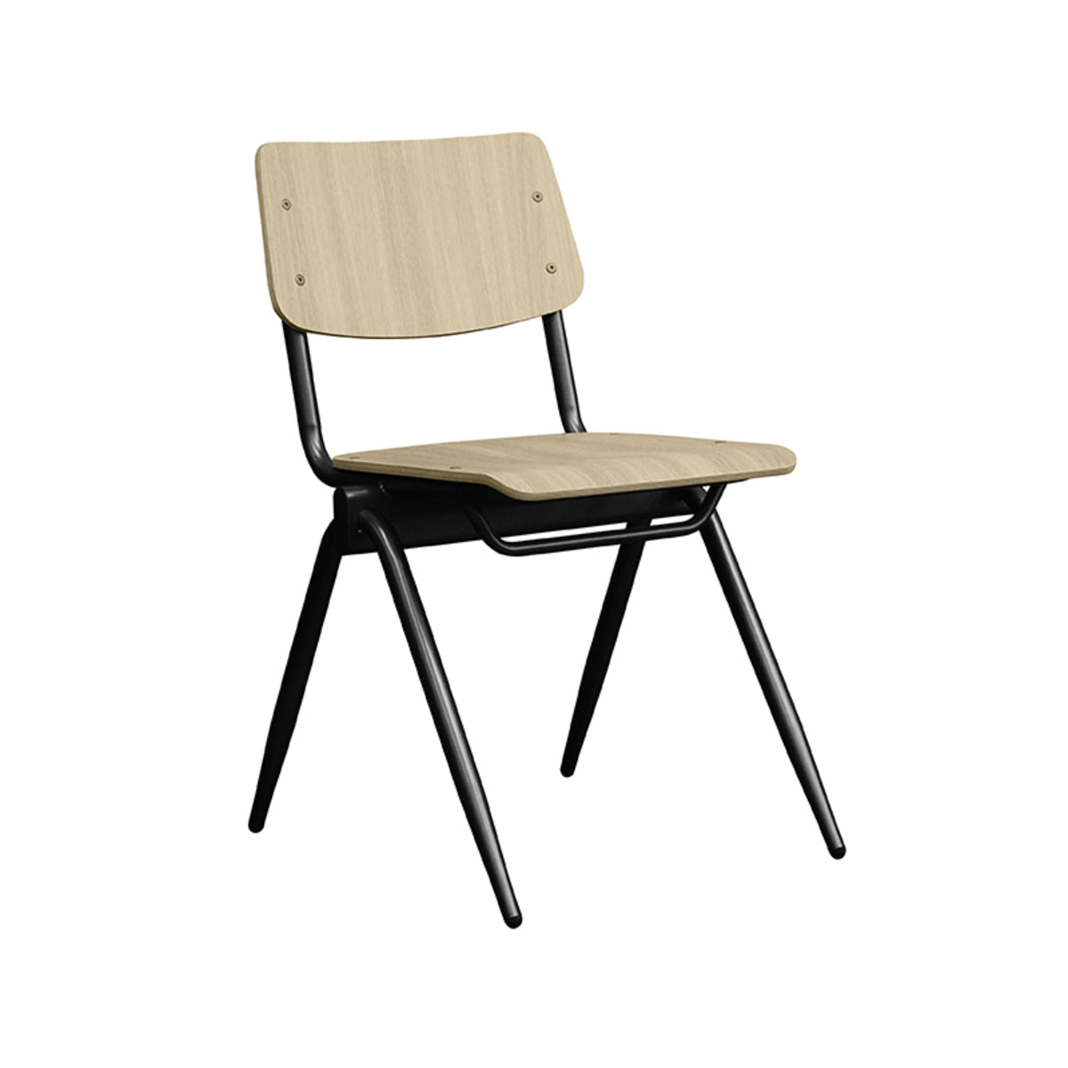Label51 - Chaise d'école empilable Solid - Bois - Naturel - 49 x 55 x 81 cm