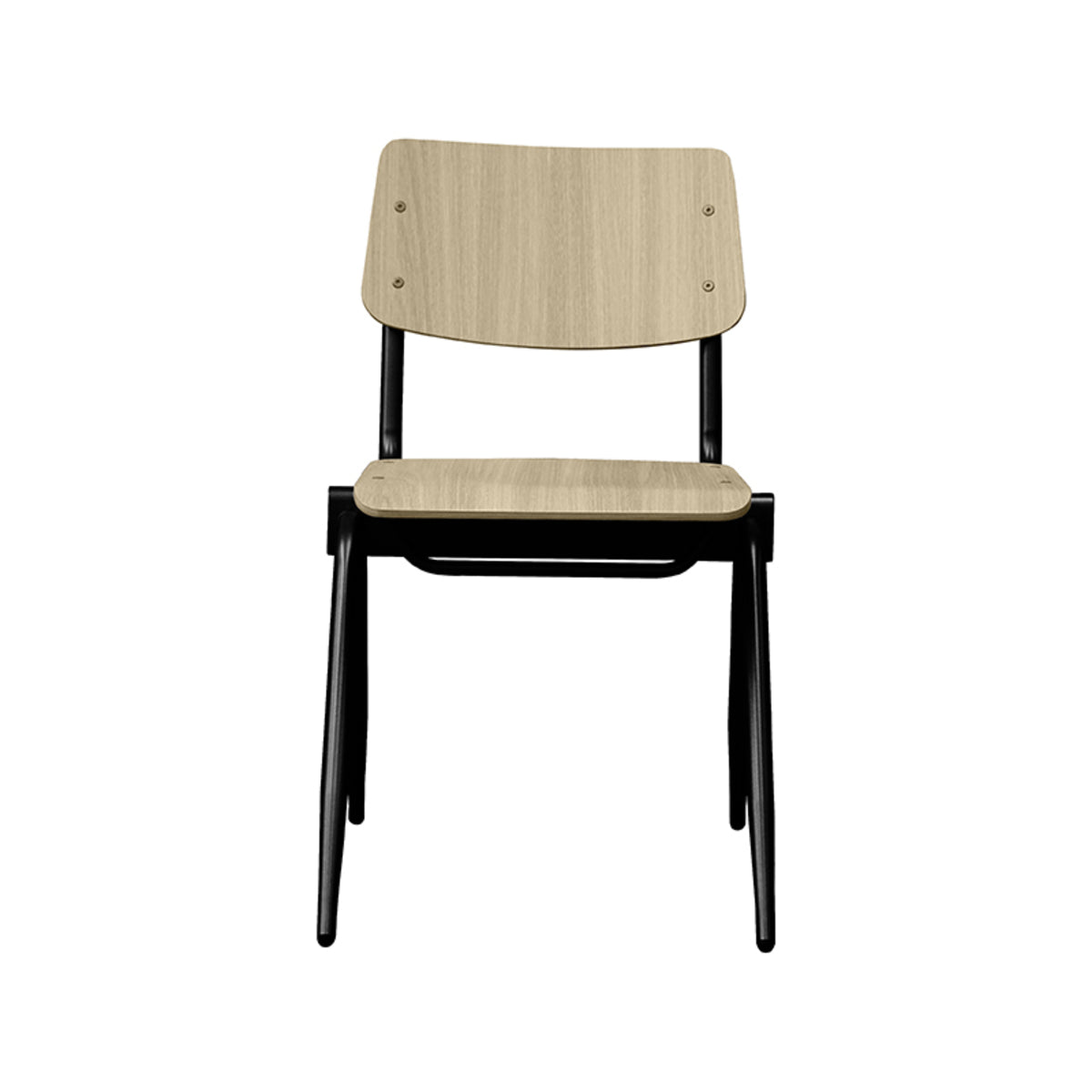 Label51 - Chaise d'école empilable Solid - Bois - Naturel - 49 x 55 x 81 cm