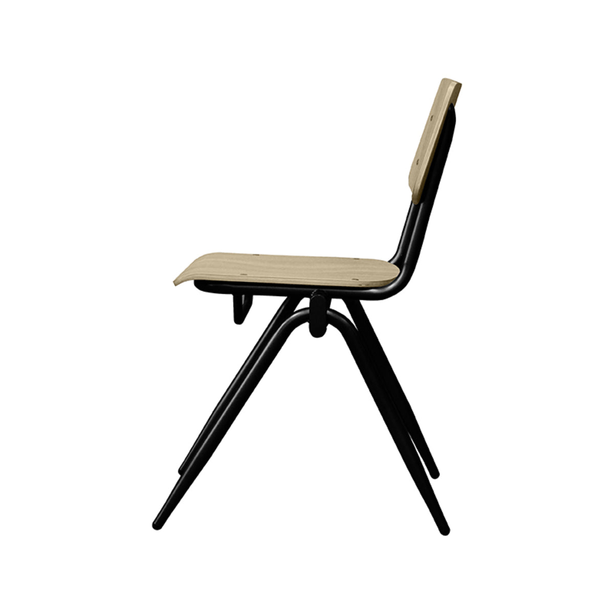 Label51 - Chaise d'école empilable Solid - Bois - Naturel - 49 x 55 x 81 cm