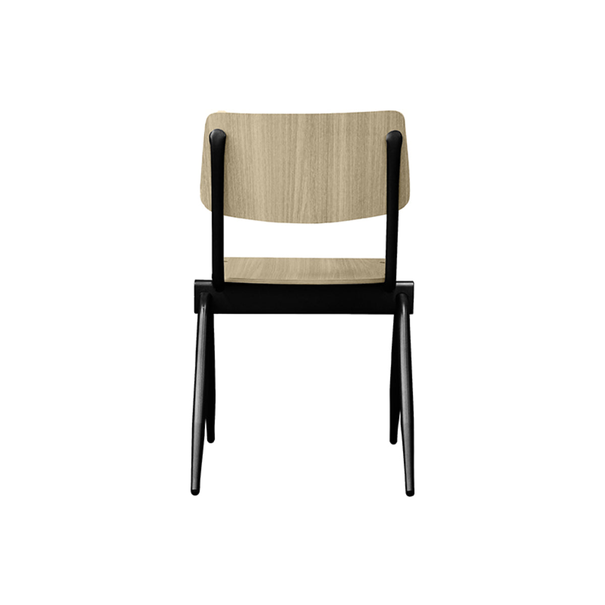 Label51 - Chaise d'école empilable Solid - Bois - Naturel - 49 x 55 x 81 cm