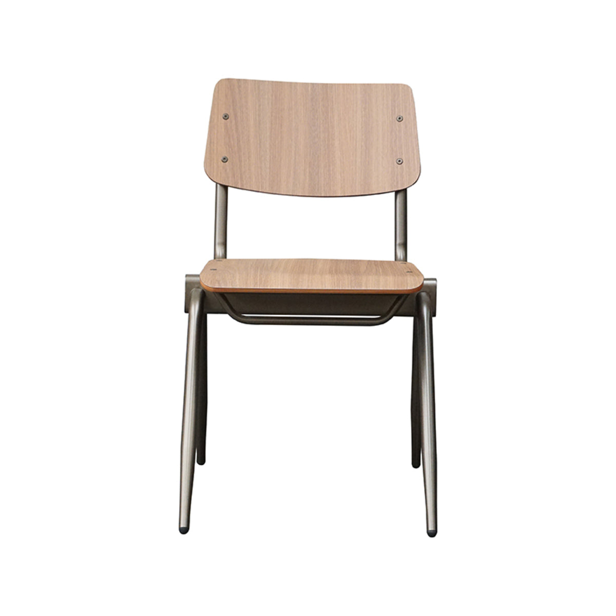 Label51 - Stapelbare schoolstoel Solid - Hout - Walnoot - 49 x 55 x 81 cm