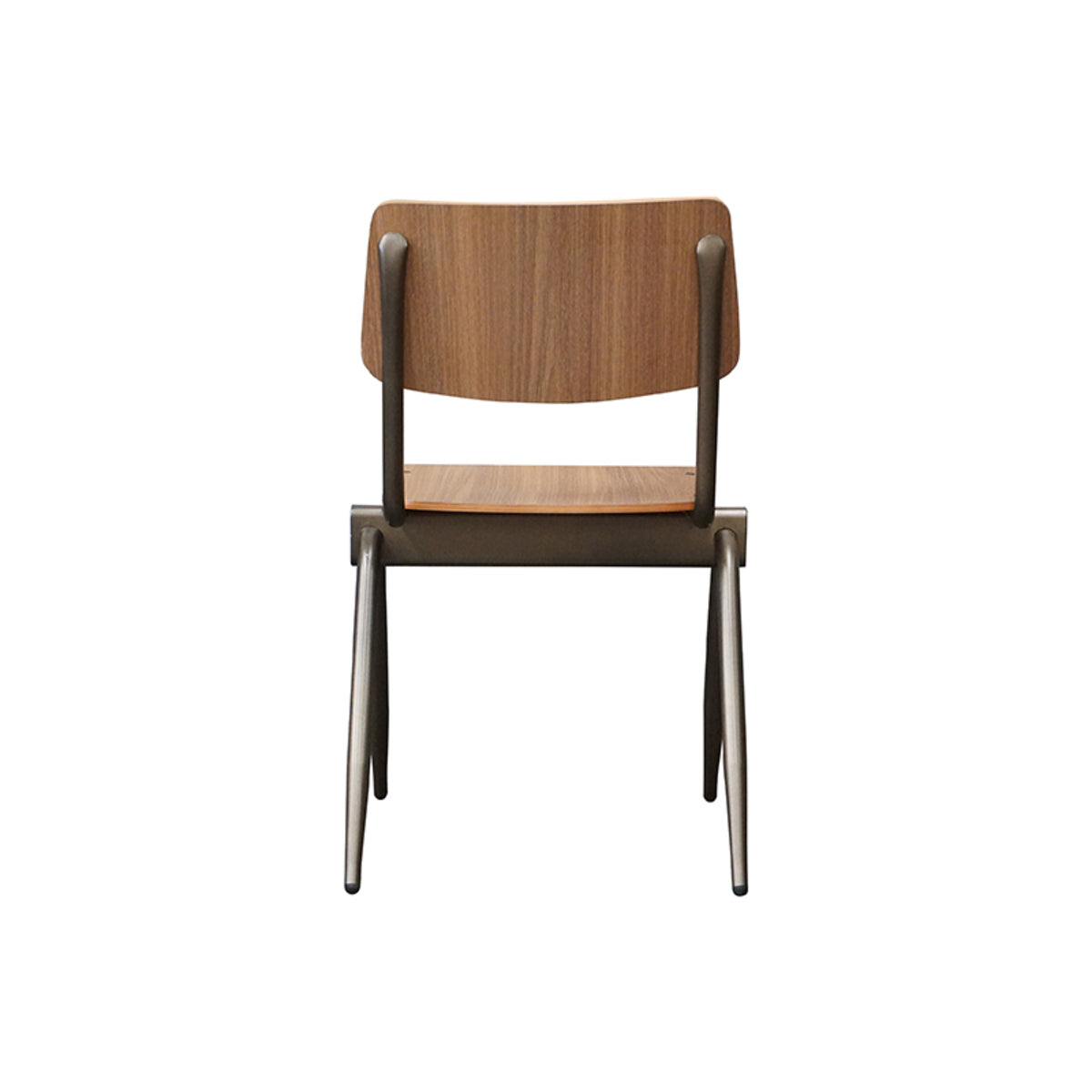 Label51 - Stapelbare schoolstoel Solid - Hout - Walnoot - 49 x 55 x 81 cm