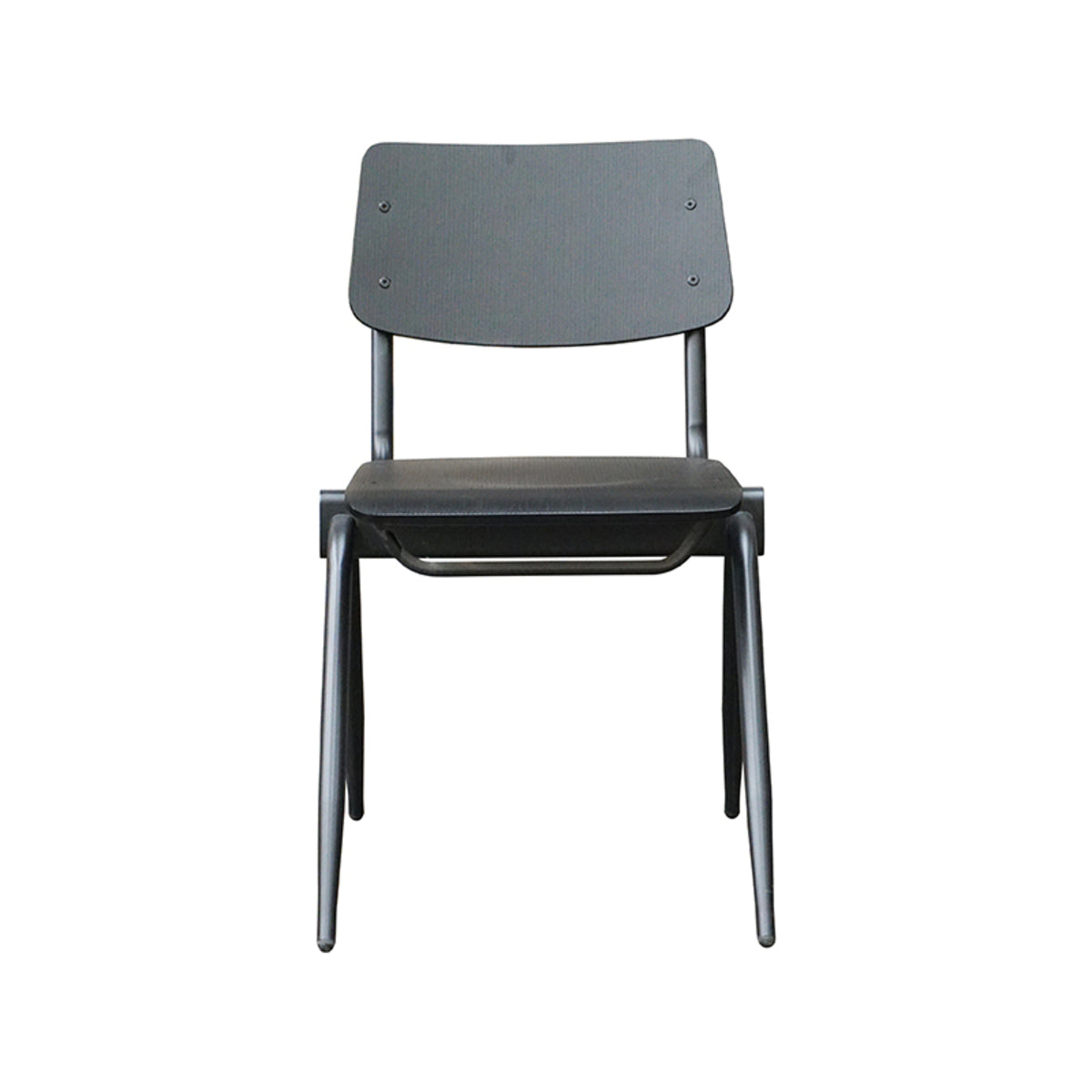 Label51 - Chaise d'école empilable Solid - Bois - Noir - 49 x 55 x 81 cm