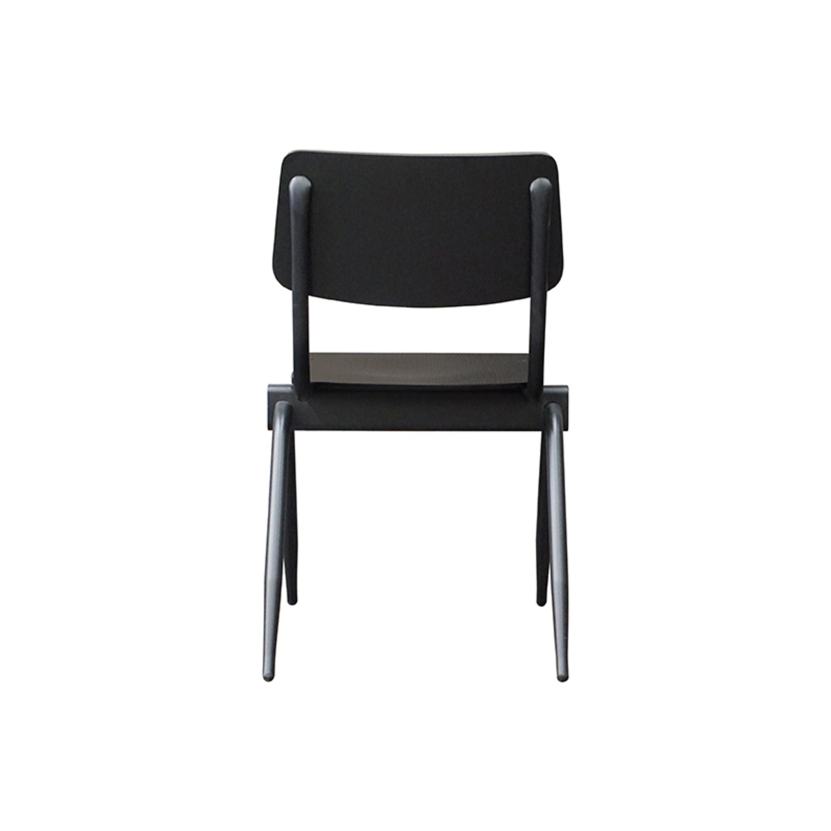 Label51 - Chaise d'école empilable Solid - Bois - Noir - 49 x 55 x 81 cm