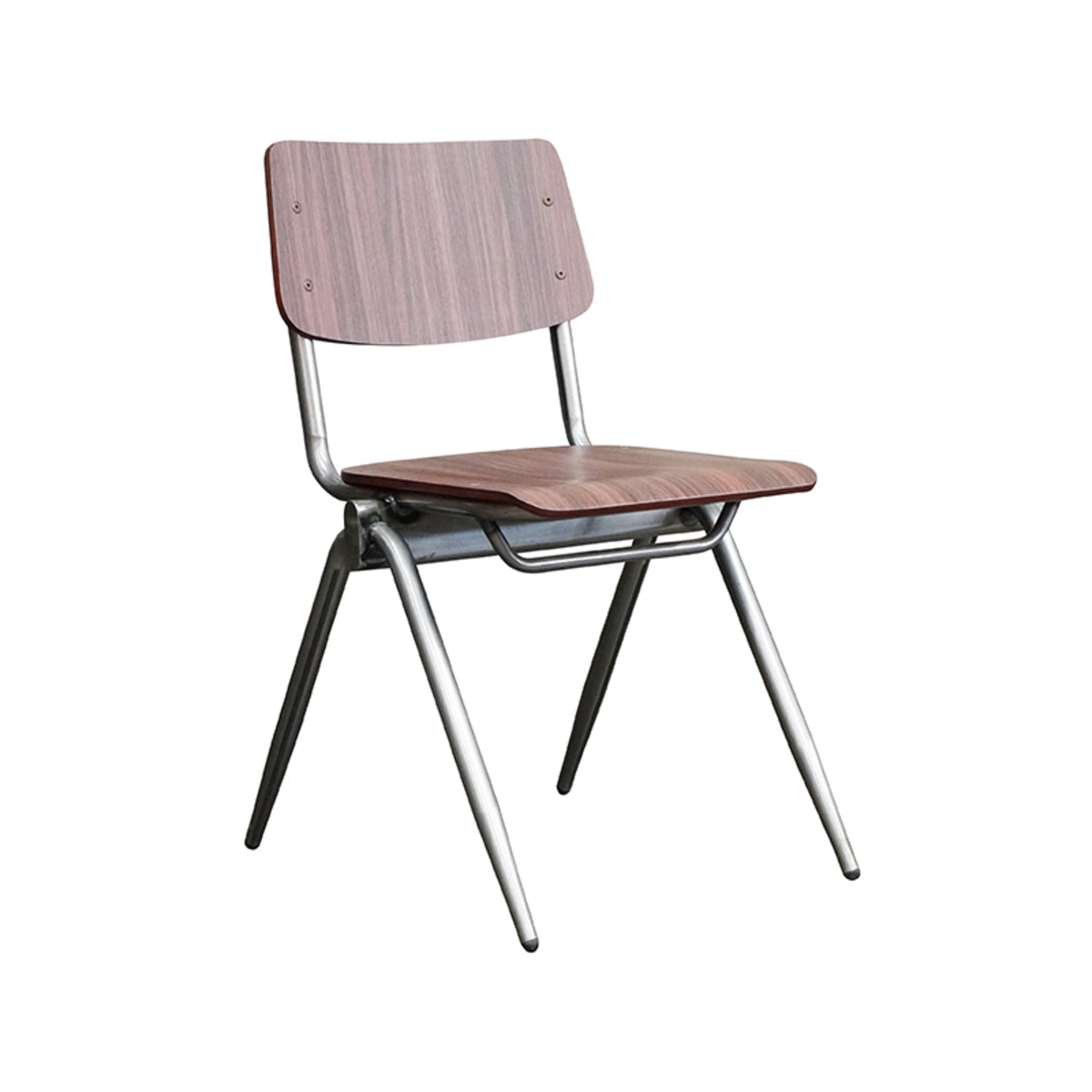 Label51 - Chaise d'école empilable Solid - Bois - Brun foncé - 49 x 55 x 81 cm