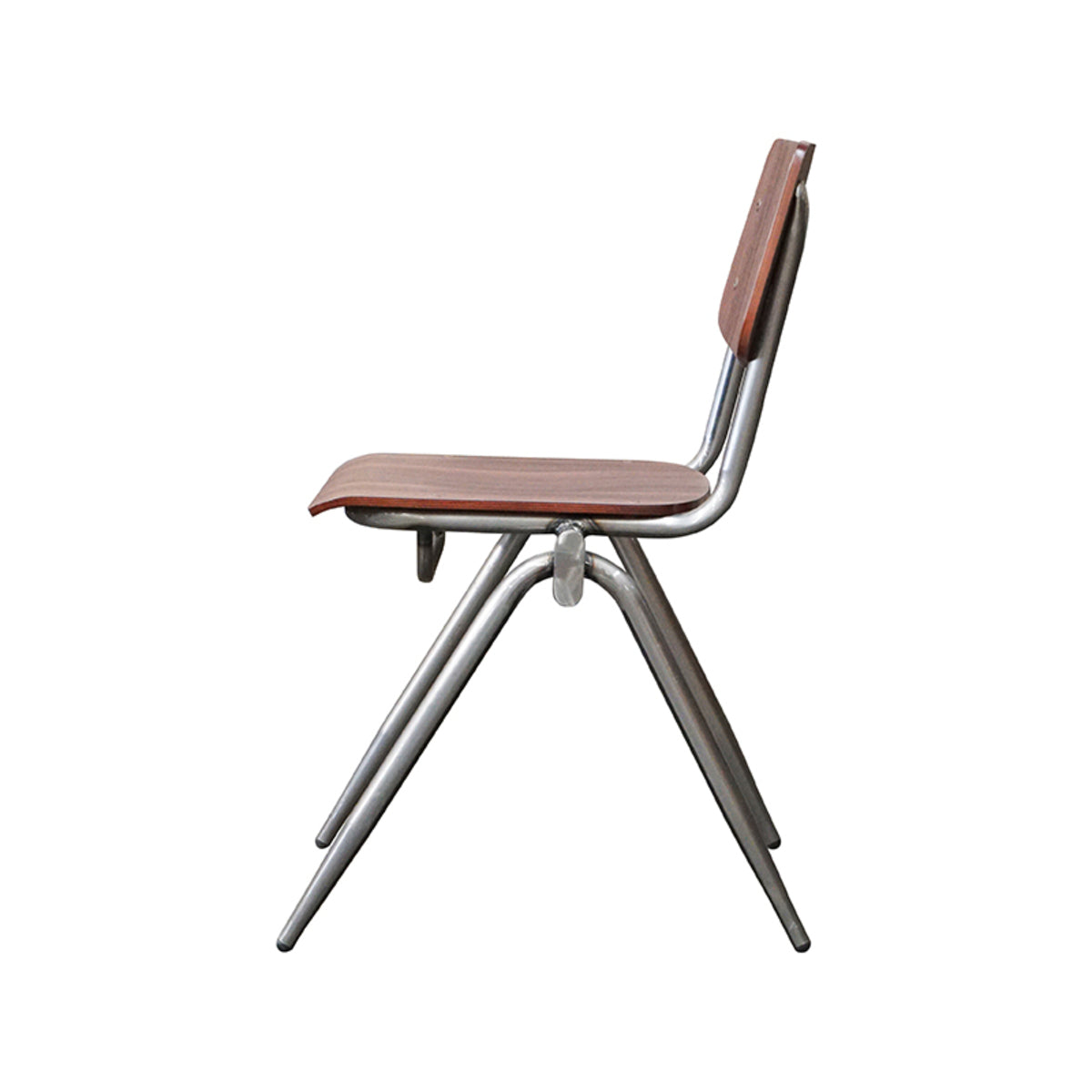 Label51 - Chaise d'école empilable Solid - Bois - Brun foncé - 49 x 55 x 81 cm