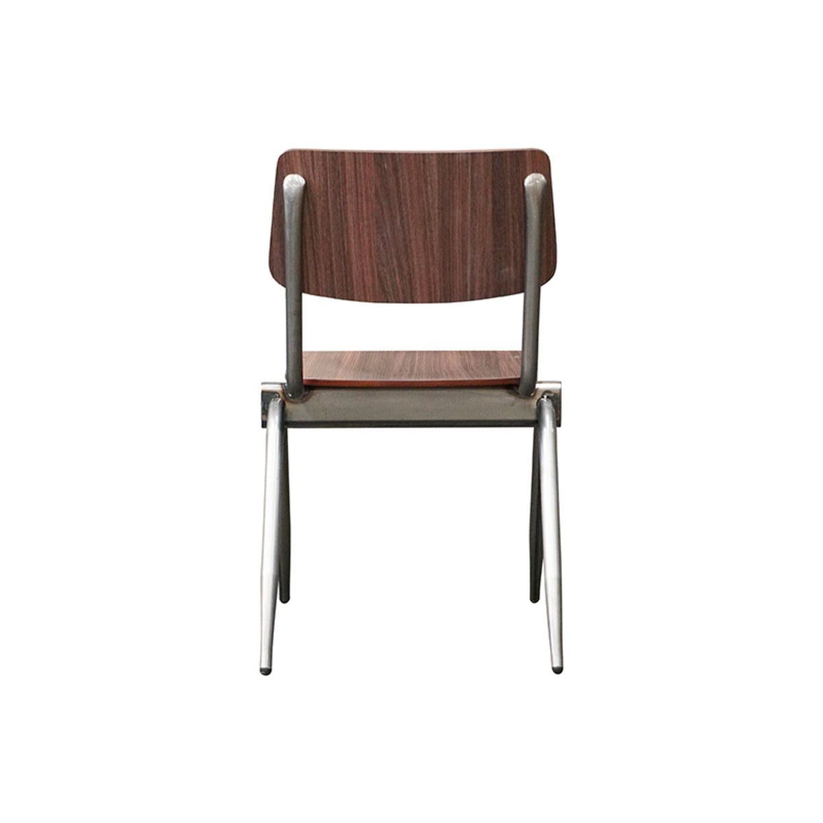 Label51 - Chaise d'école empilable Solid - Bois - Brun foncé - 49 x 55 x 81 cm