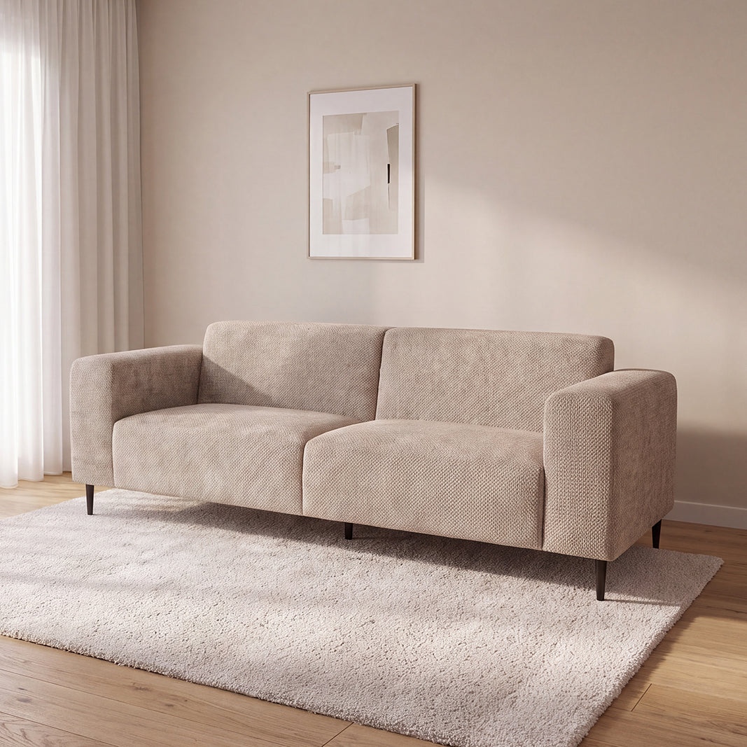 Label51 - Bank Eden 3-zits - Stof - Klei - 207 x 87 x 78 cm