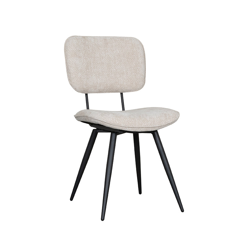 Label51 - Eetkamerstoel Liva - Stof - Naturel - 49 x 60 x 87 cm
