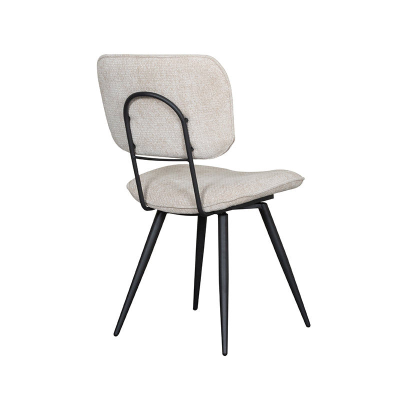 Label51 - Eetkamerstoel Liva - Stof - Naturel - 49 x 60 x 87 cm