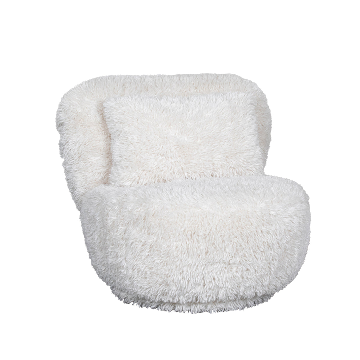 Label51 - Draaifauteuil Doodle - Stof - Crème - 90 x 87 x 73 cm