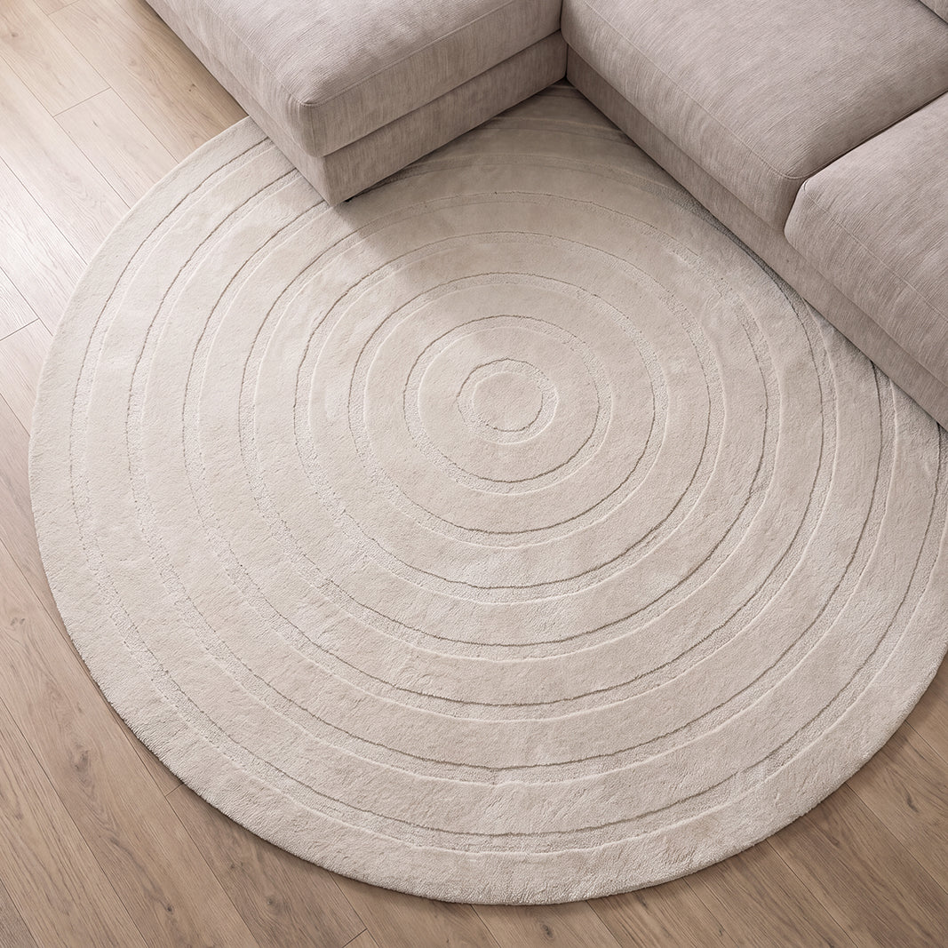 Label51 - Vloerkleed Agra - Polyester - Ivoor - 150 x 150 cm