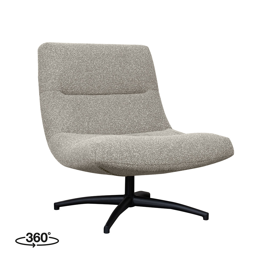 Label51 - Fauteuil pivotant Calix - Bouclé - Champignon - 77 x 93 x 88 cm
