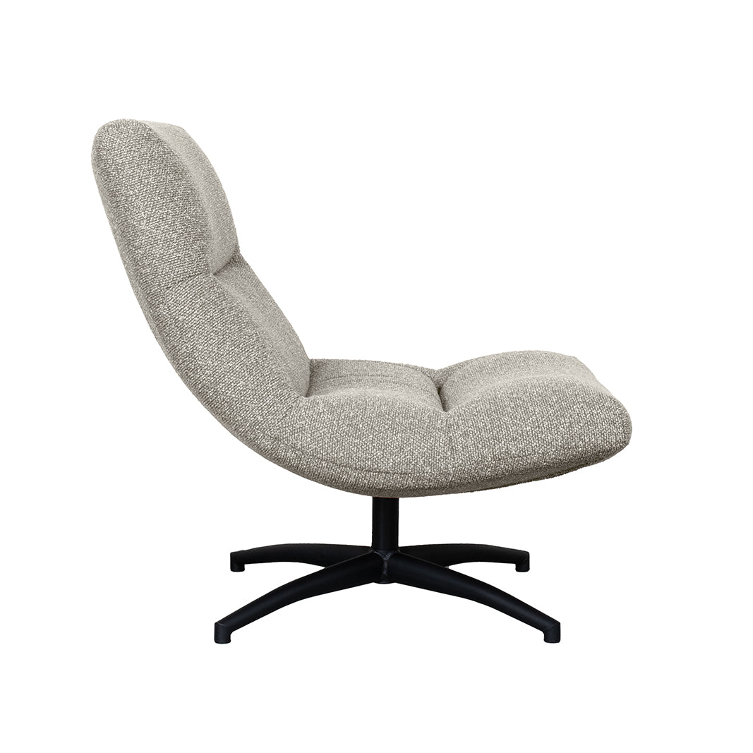 Label51 - Fauteuil pivotant Calix - Bouclé - Champignon - 77 x 93 x 88 cm