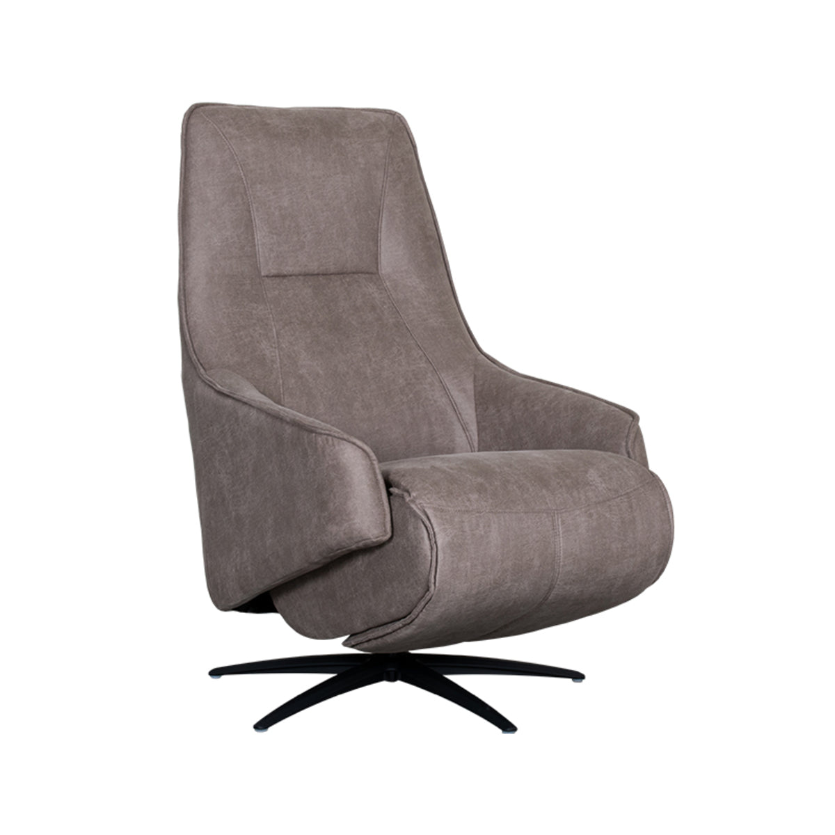 Label51 - Fauteuil relax électrique Odense - Microsuède - Taupe - 68 x 87 x 110 cm