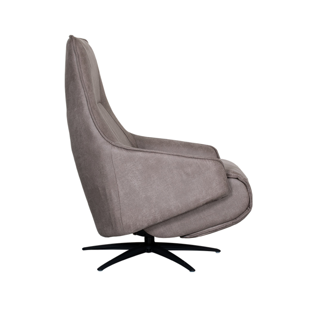 Label51 - Elektrische relaxfauteuil Odense - Microsuède - Taupe - 68 x 87 x 110 cm