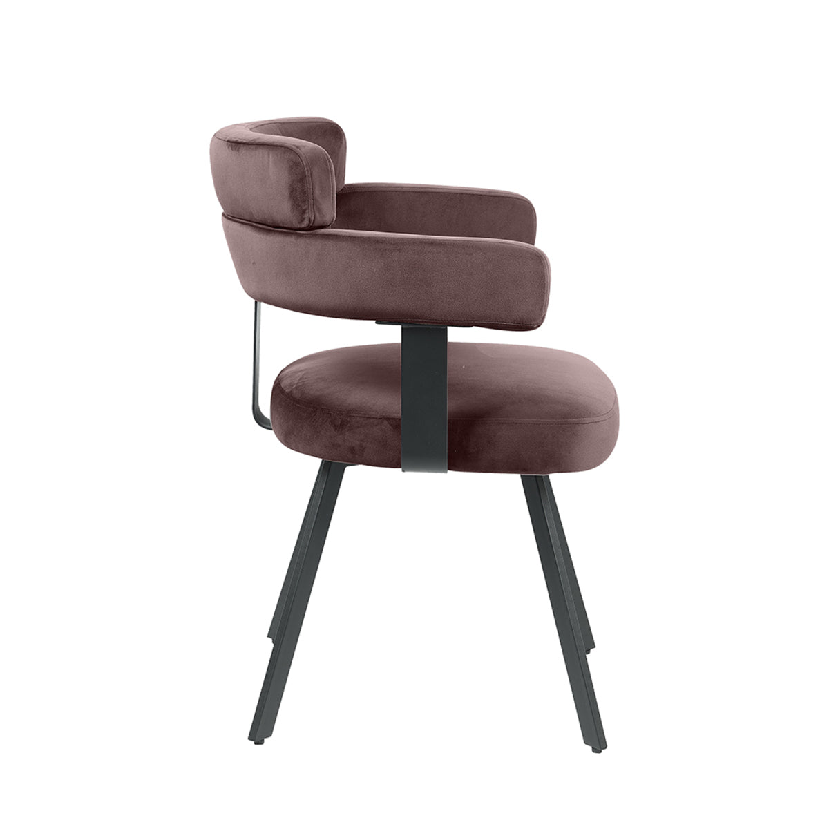 Label51 - Eetkamerstoel Bardio - Velours - Taupe - 62 x 57 x 79 cm