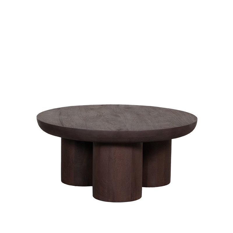 Label51 - Table basse Olly - Bois de manguier - Espresso - 90 x 90 x 37 cm