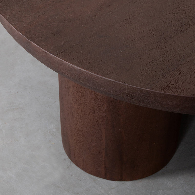 Label51 - Table basse Olly - Bois de manguier - Espresso - 90 x 90 x 37 cm