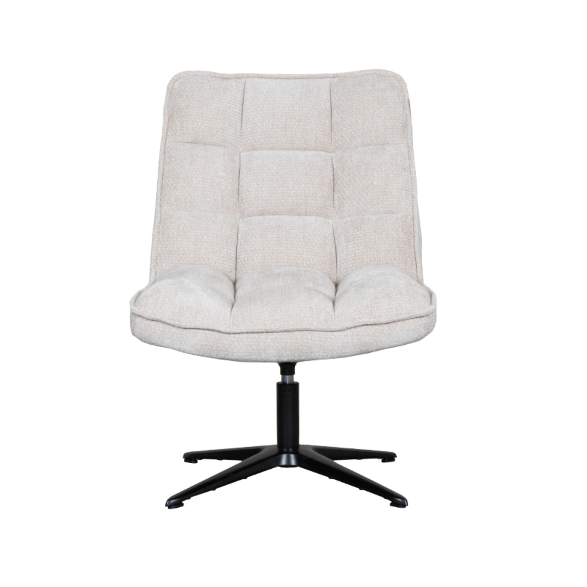 Label51 - Draaifauteuil Vince - Stof - Naturel - 63 x 74 x 91 cm