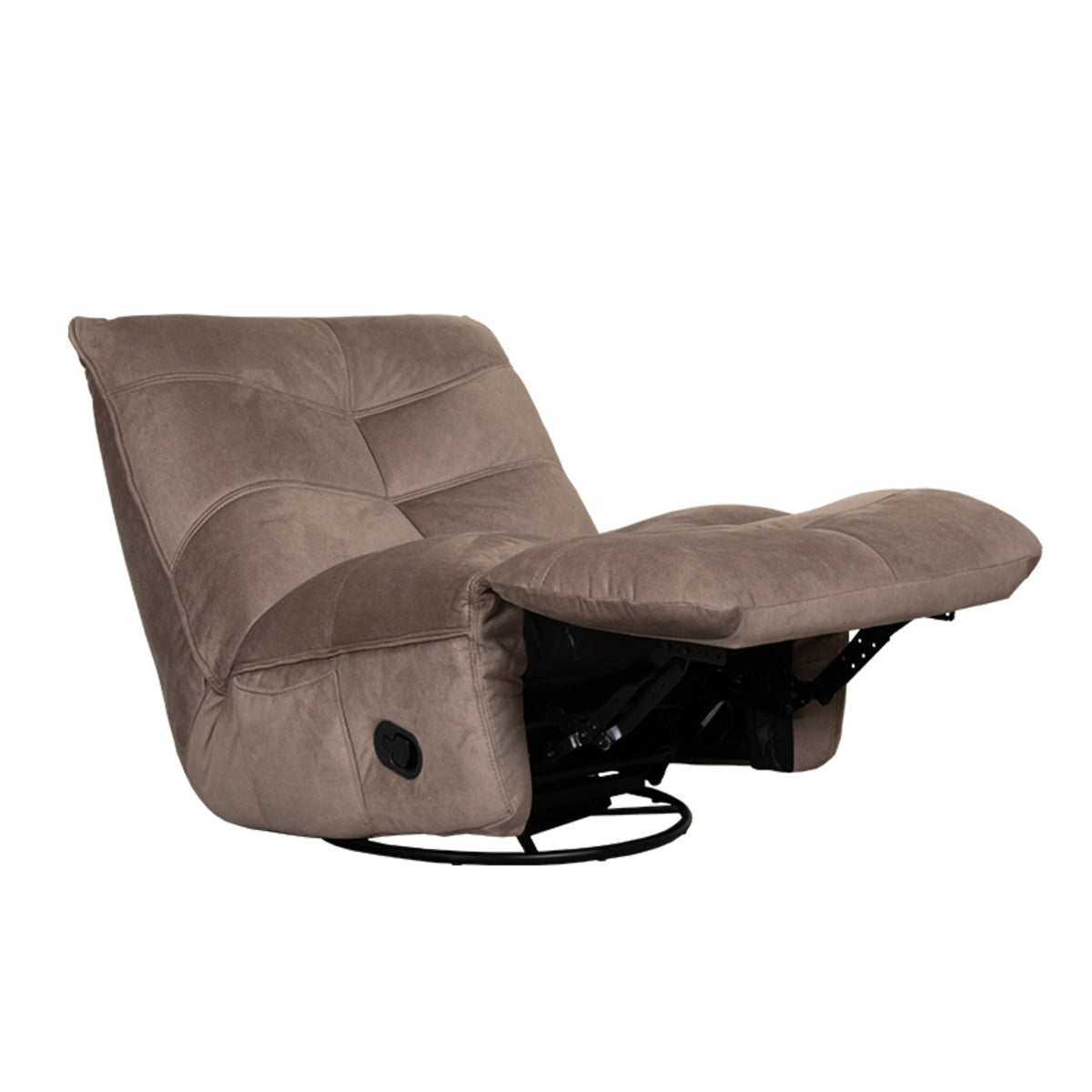 Label51 - Fauteuil relax Take It Easy - Tissu - Taupe - 84 x 104 x 94 cm