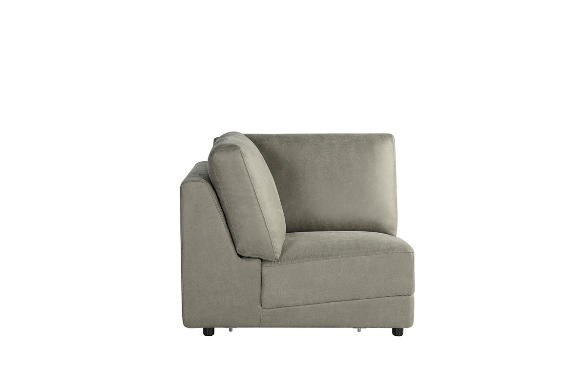 Label51 - Canapé d'angle Tivoli - Microsuède - Taupe - 99 x 99 x 83 cm
