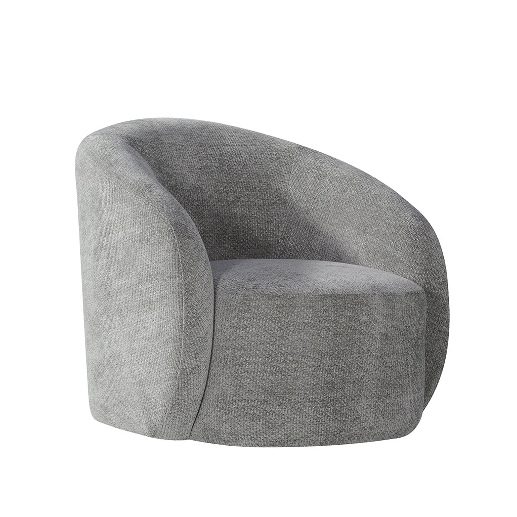 Label51 - Fauteuil Alby - Tissu - Gris pierre - 82 x 88 x 81 cm