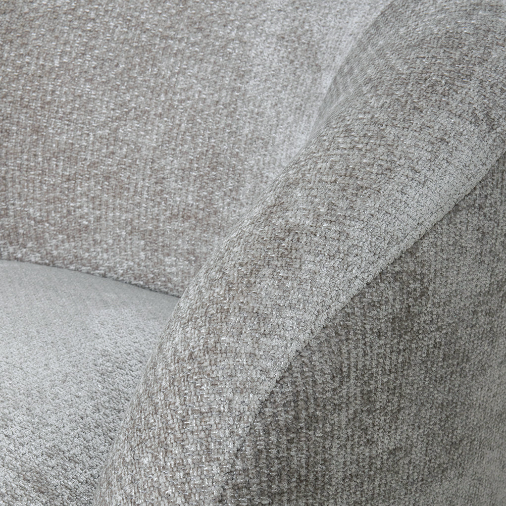 Label51 - Fauteuil Alby - Tissu - Gris pierre - 82 x 88 x 81 cm