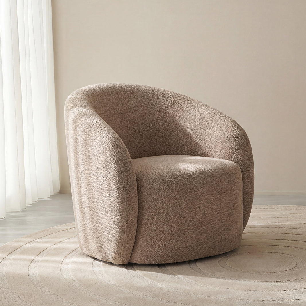 Label51 - Fauteuil Alby - Tissu - Argile - 82 x 88 x 81 cm
