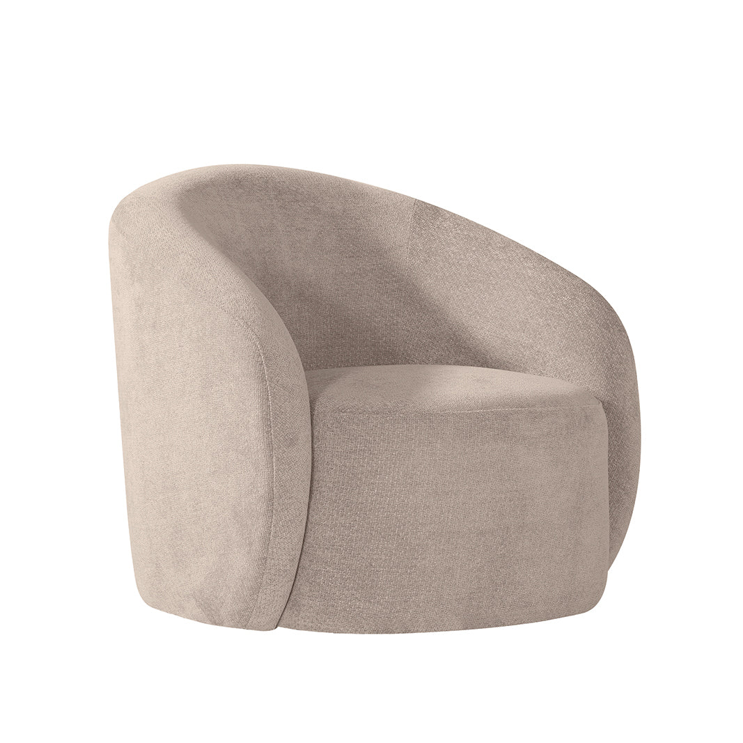 Label51 - Fauteuil Alby - Tissu - Argile - 82 x 88 x 81 cm