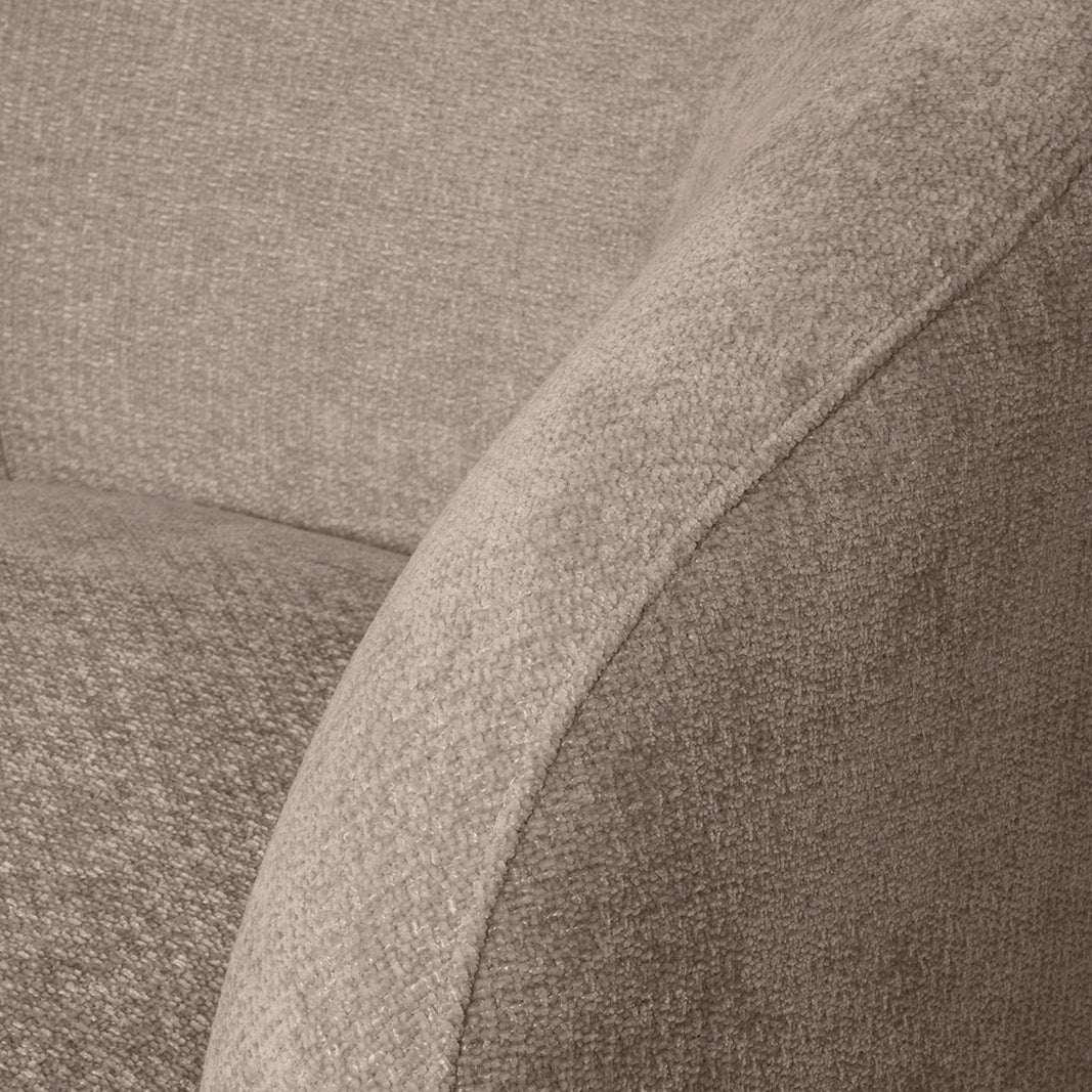 Label51 - Armstoel Alby - Stof - Klei - 82 x 88 x 81 cm