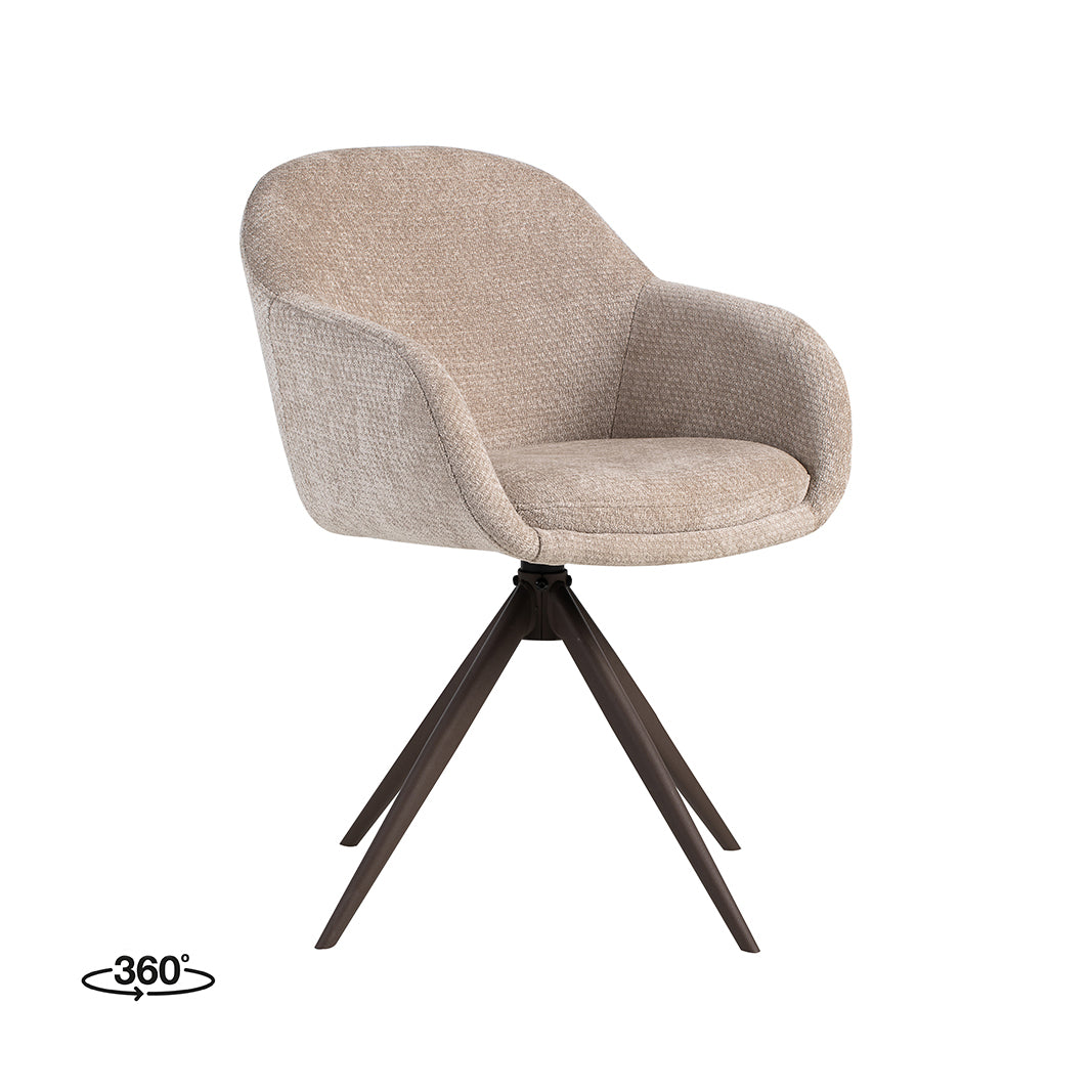 Label51 - Chaise de salle à manger Fiby - Tissu - 60 x 62 x 80 cm