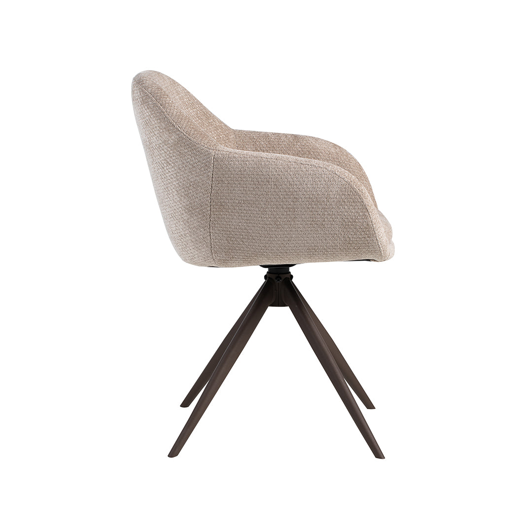 Label51 - Chaise de salle à manger Fiby - Tissu - 60 x 62 x 80 cm