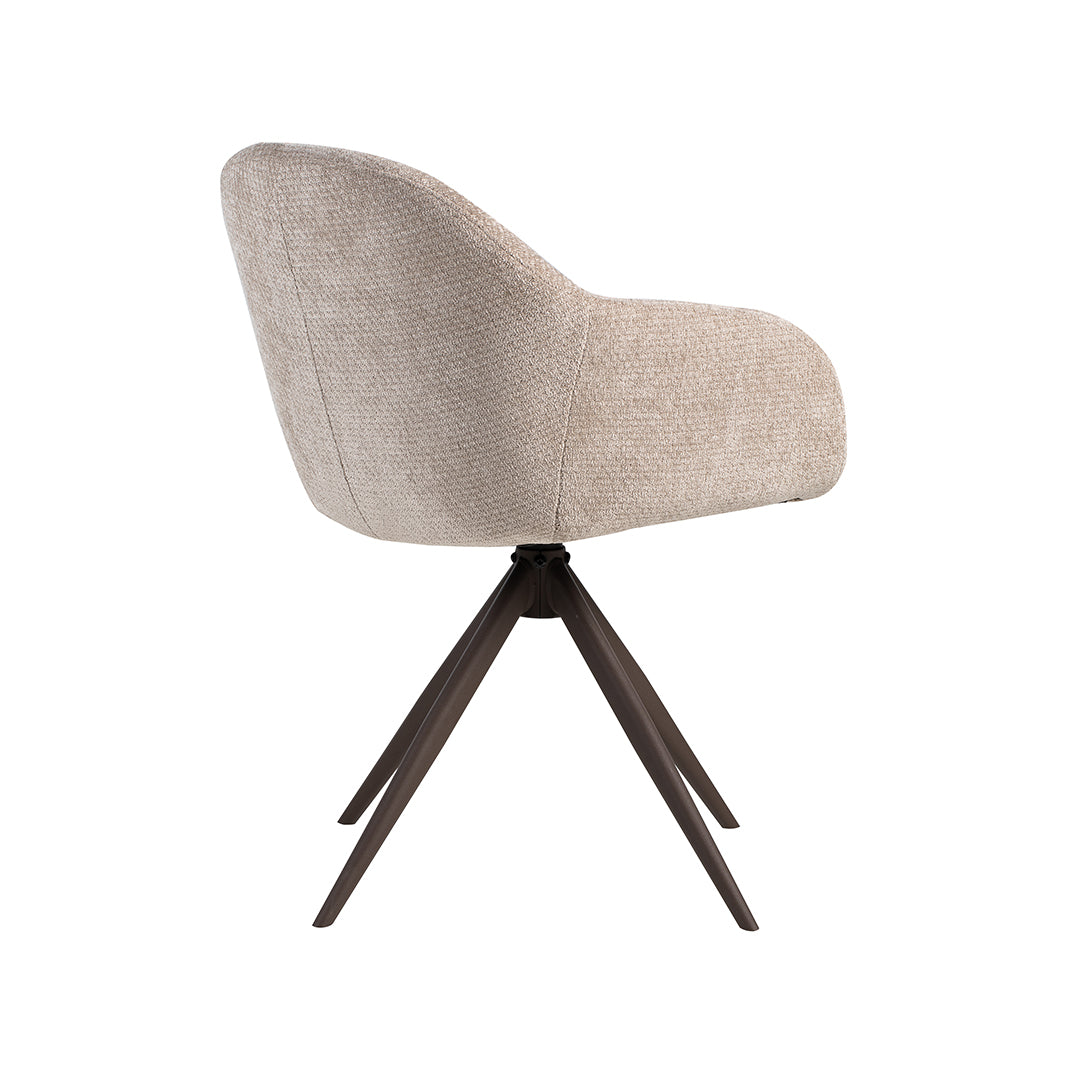 Label51 - Chaise de salle à manger Fiby - Tissu - 60 x 62 x 80 cm