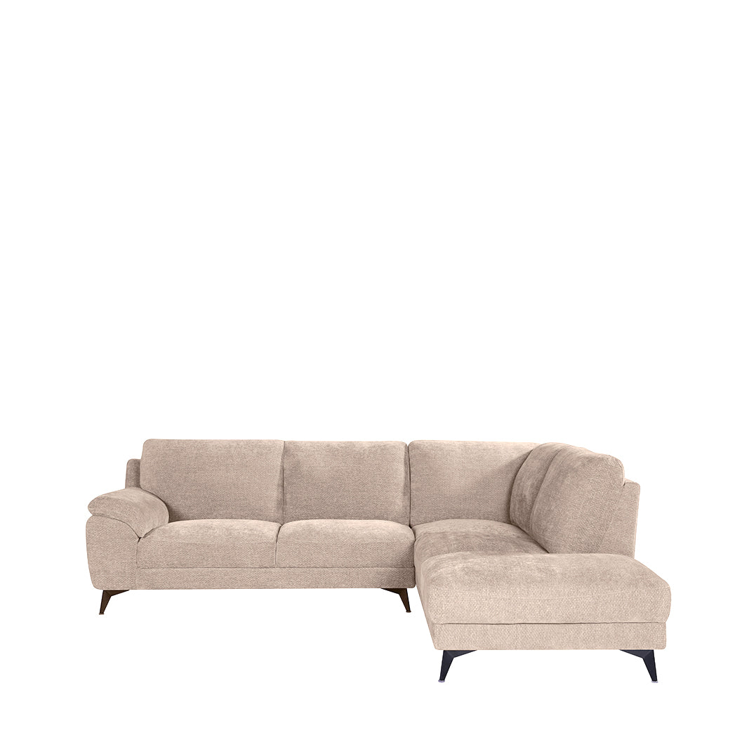 Label51 - Hoekbank Santino Rechts - Stof - Klei - 257 x 215 x 85 cm