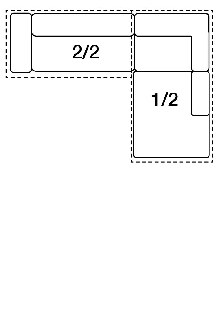Label51 - Hoekbank Santino Rechts - Stof - Klei - 257 x 215 x 85 cm