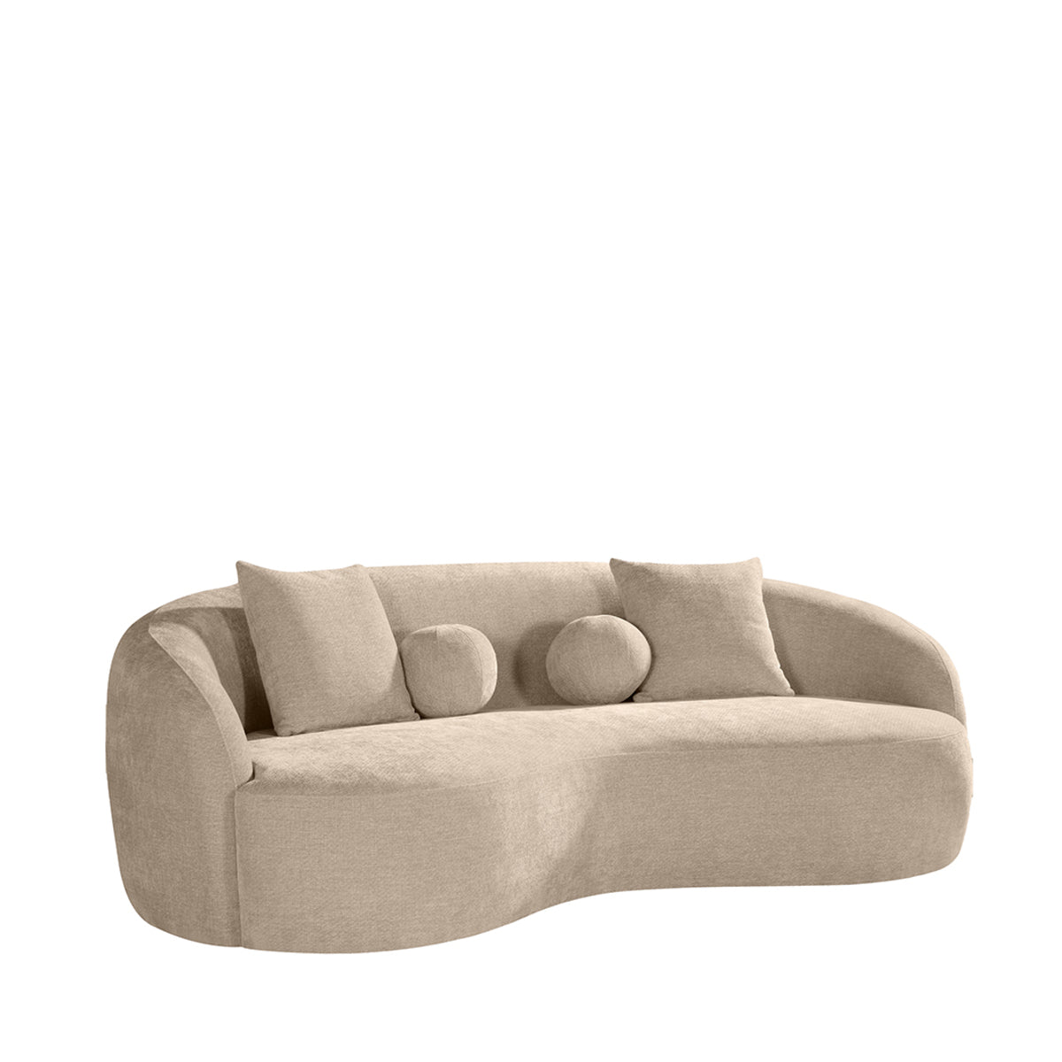 Label51 - Canapé Novo 3 places - Tissu - Argile - 236 x 124 x 80 cm