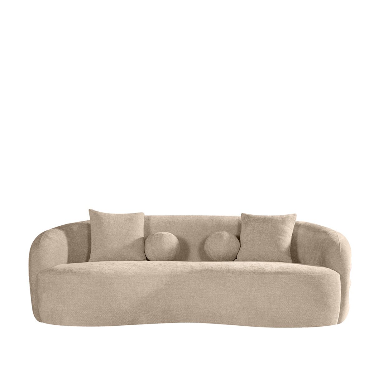Label51 - Canapé Novo 3 places - Tissu - Argile - 236 x 124 x 80 cm