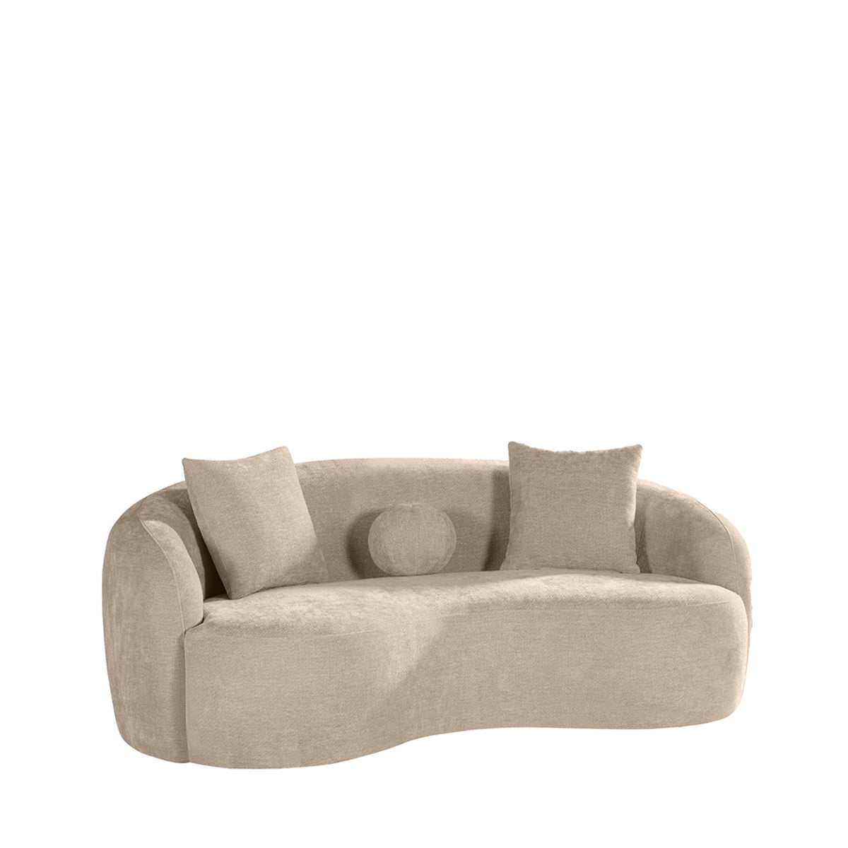 Label51 - Bank Novo 2,5-zits - Stof - Klei - 203 x 121 x 80 cm