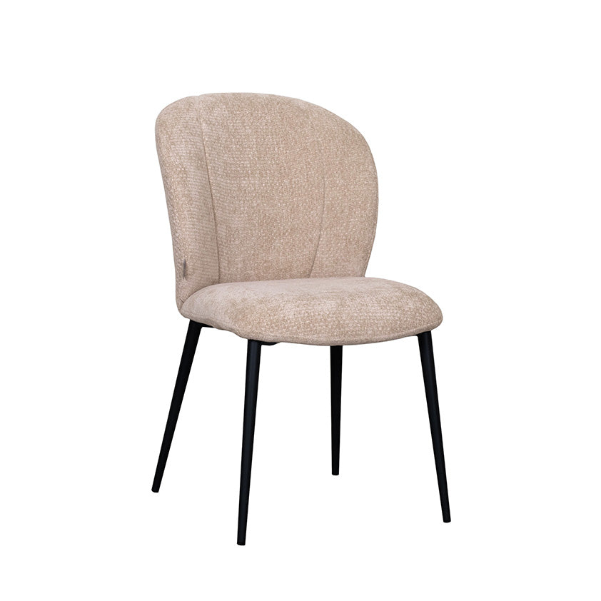 Label51 - Chaise de salle à manger Vino - Tissu - Argile - 49 x 62 x 85 cm