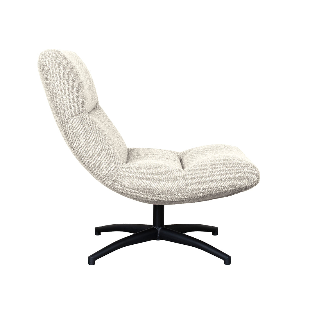 Label51 - Draaifauteuil Calix - Bouclé - Naturel - 77 x 93 x 88 cm