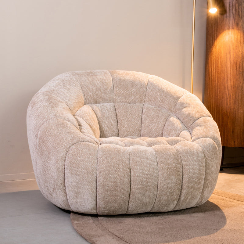 Label51 - Fauteuil pivotant Cloud - Tissu - Argile - 115 x 104 x 80 cm